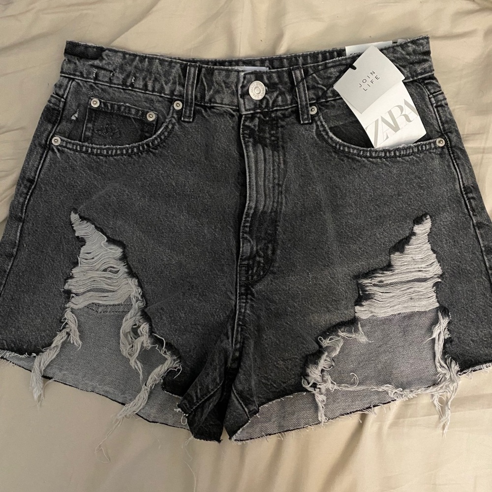 Zara high waisted denim short